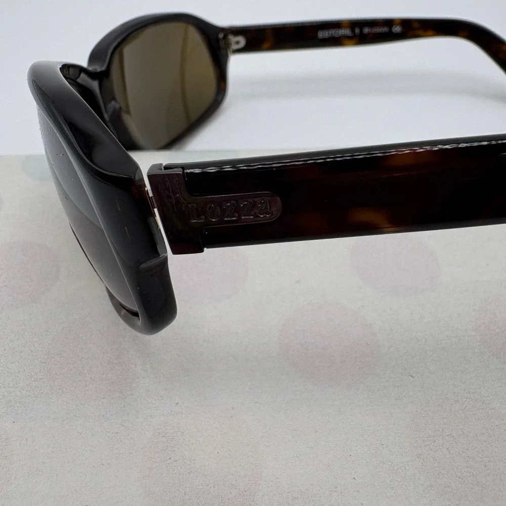 Lozza Estoril 1 1651/63/722 Brown/Tan Oval Tortoiseshell Sunglasses Italian Made